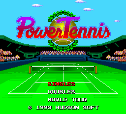 Power Tennis Title Screen